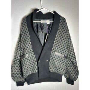 Vintage Men's GABRIELLE Knitted/Leather Jacket Size M New With Tags